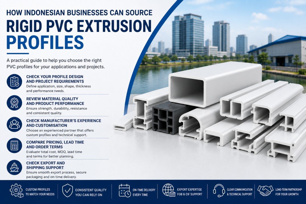 Rigid PVC Extrusion Profiles Indonesian
