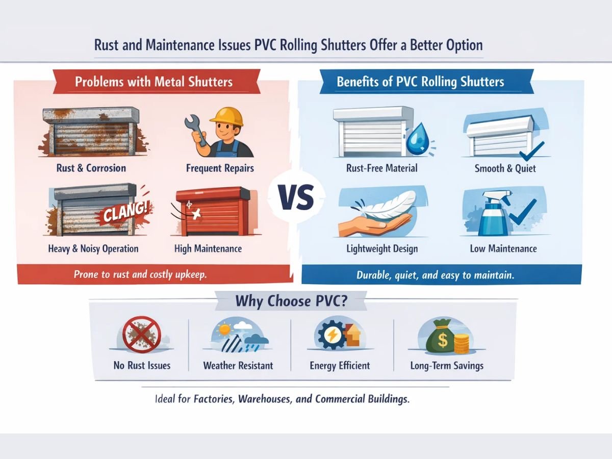 Rust and Maintenance Issues PVC Rolling Shutters Offer a Better Option