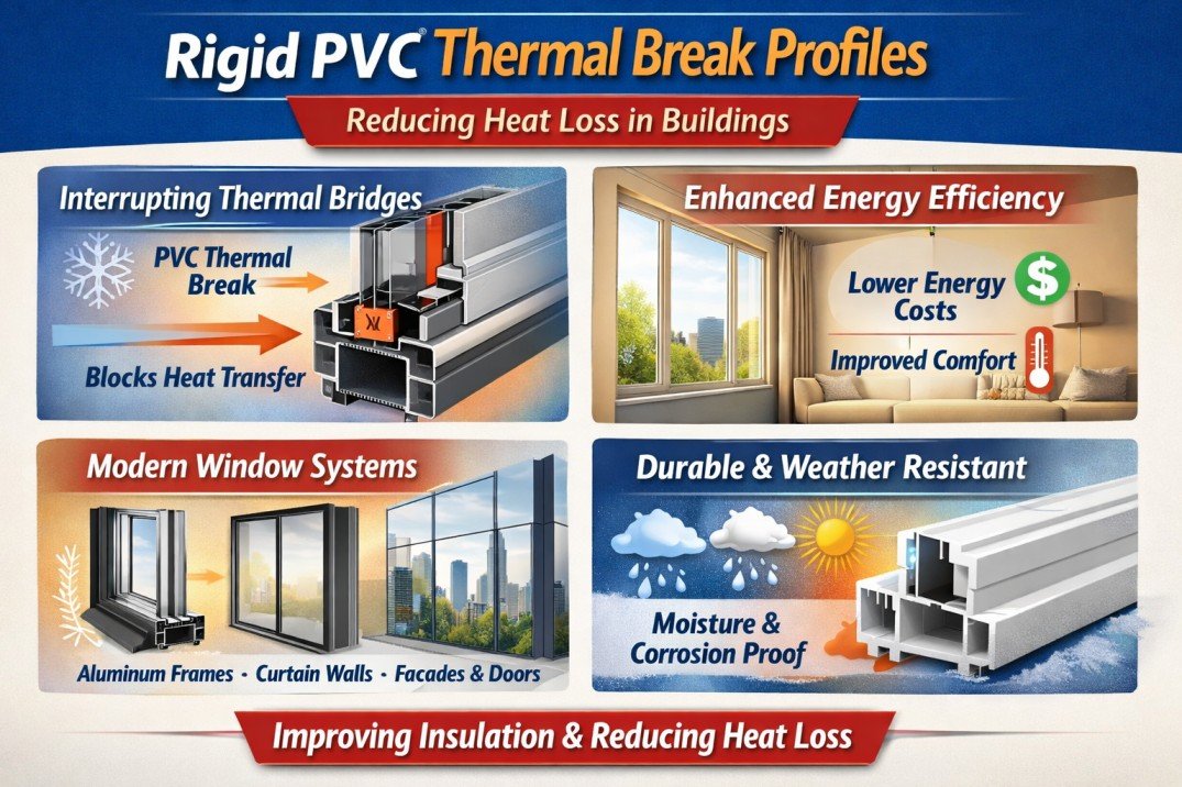 rigid PVC thermal break profiles
