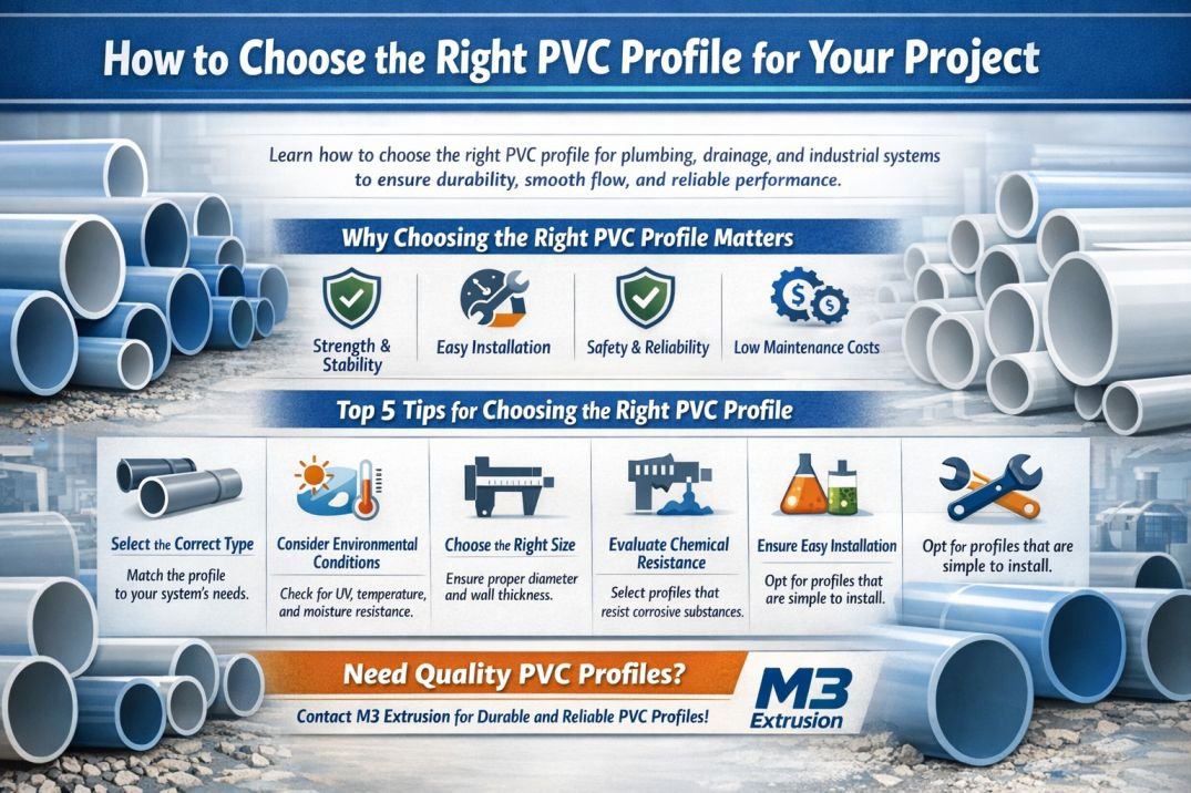 Right PVC Profile for Plumbing, Drainage or Industrial Applications