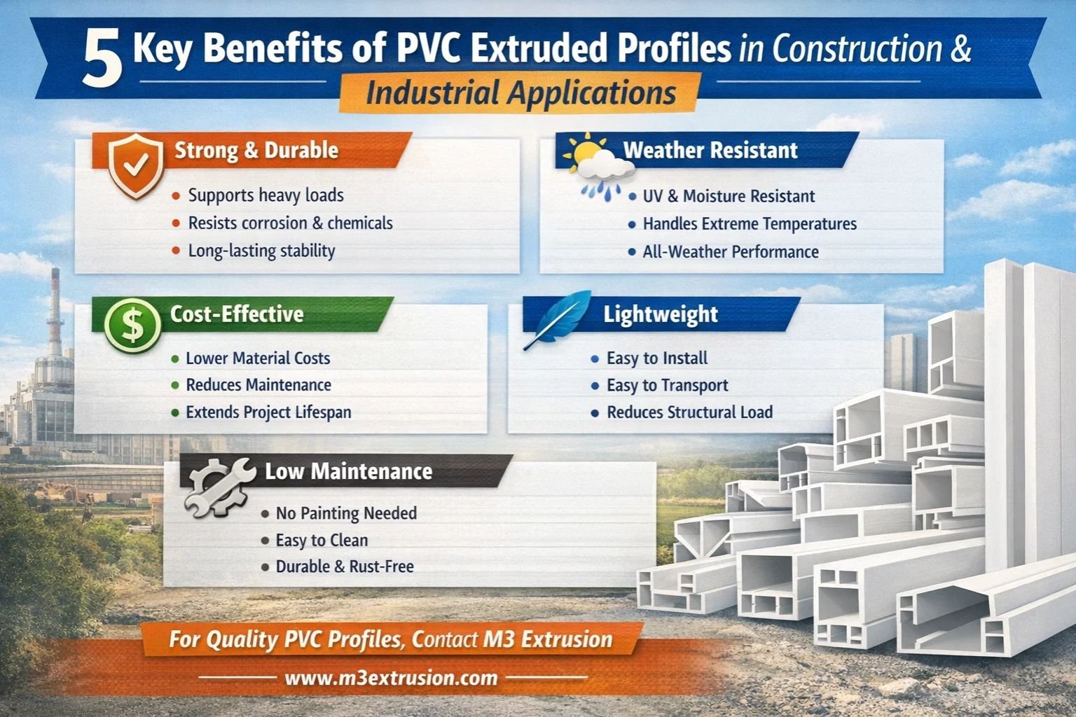 PVC Extruded Profiles in Construction and Industrial Applications