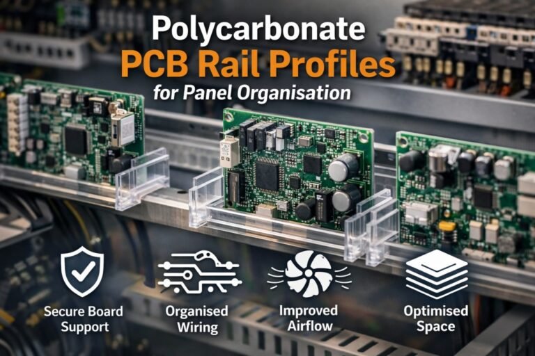 Pcon Rails Schematic Polycarbonate PCB Rail Profiles for Panel Organisation