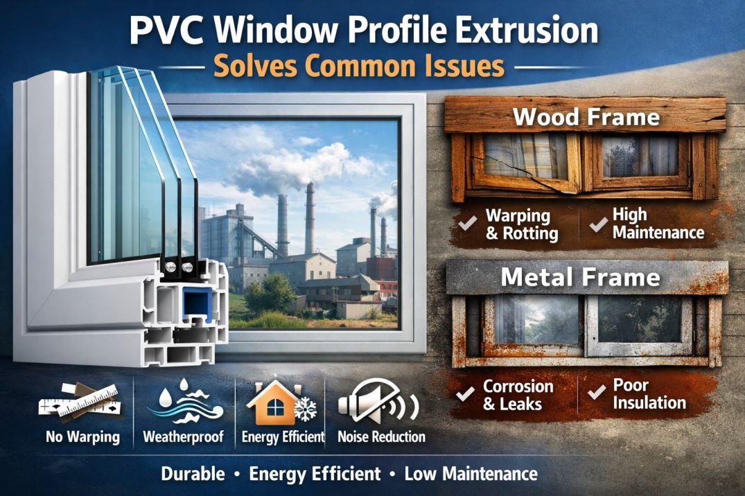 PVC Window Profile Extrusion in Window Systems