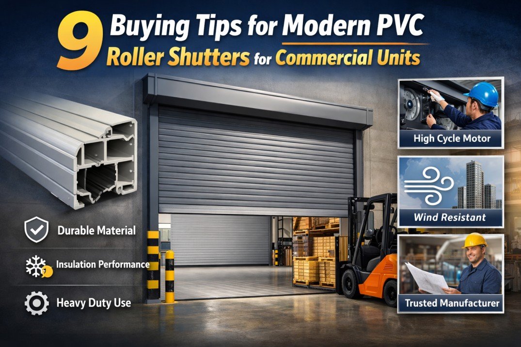 Modern PVC Roller Shutters for Commercial Units