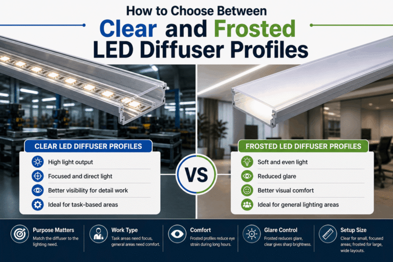 Led Diffuser Layer Clear vs Frosted LED Diffuser Profiles Guide India