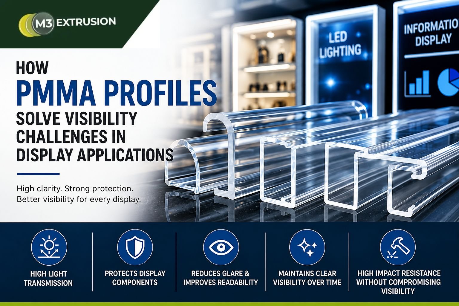 How PMMA Profiles Solve Visibility Challenges in Display Applications
