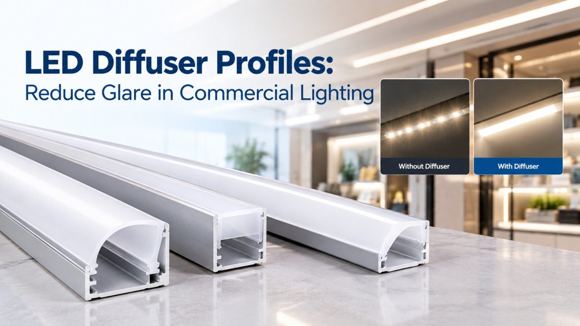 LED Diffuser Profiles: Reduce Glare in Commercial Lighting