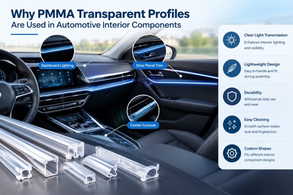 PMMA Profiles in Automotive Interiors